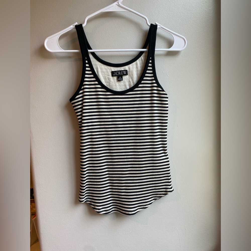 B&W striped J.CREW tank